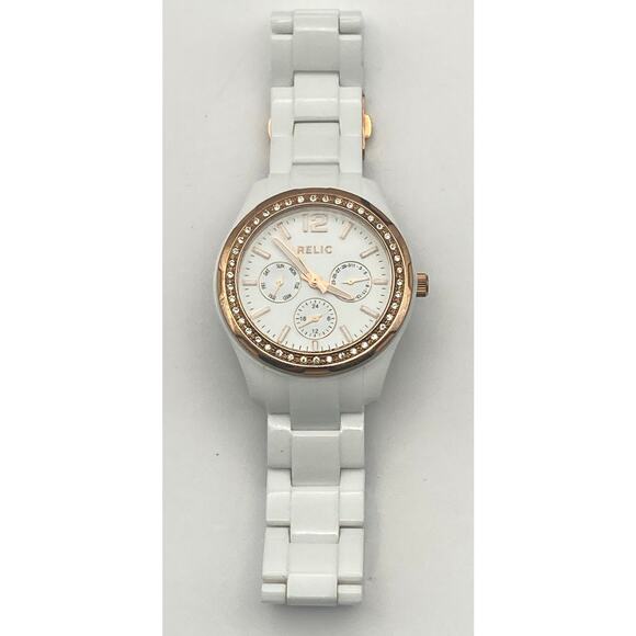 Relic Fossil ZR15626 Womens Chronograph Watch 38mm - New Battery - Date WR 50m - Picture 5 of 10